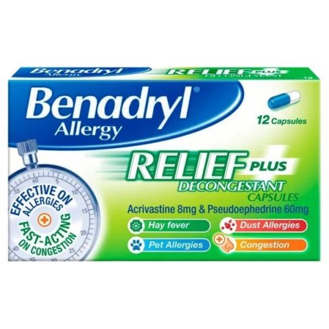 Benadryl Allergy Relief Plus Decongestant